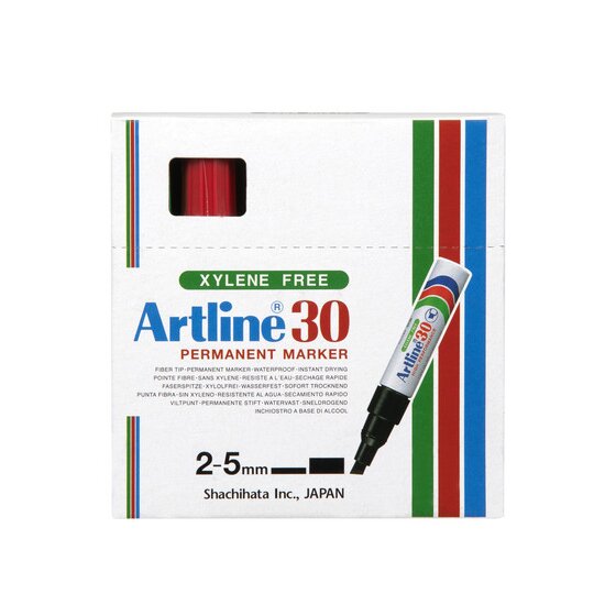 Artline 30 Permanent Marker – 5mm Chisel Nib – Assorted Colours
