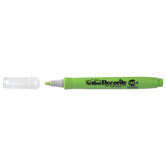 Artline Decorite Standard 3.0 Marker – Yellow Green | Opaque Ink, Multi-Surface