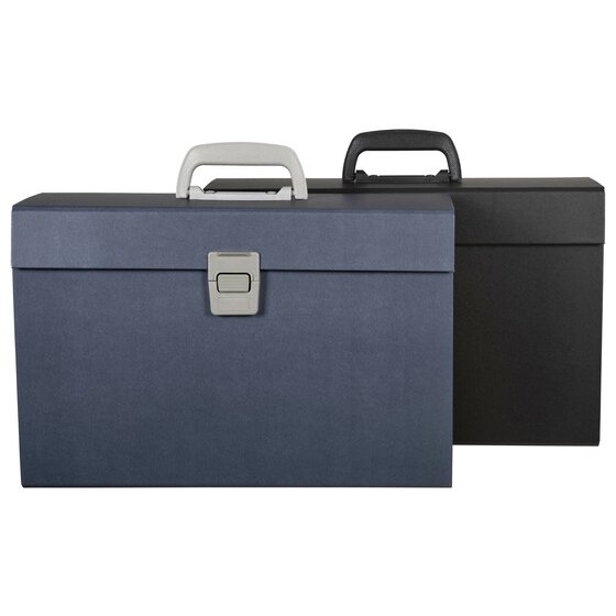 Marbig Carry File Assorted – A-Z Tabbed Document Folder (3 Black, 2 Blue)