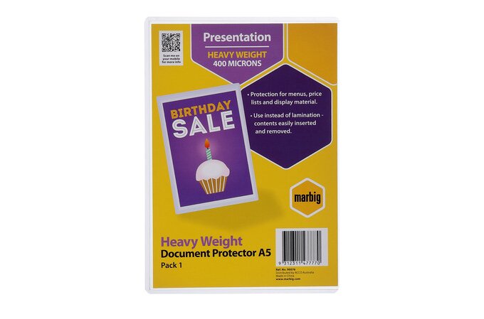 MARBIG DOCUMENT PROTECTOR PVC A5 | DOCUMENT PROTECTION AND STORAGE ...