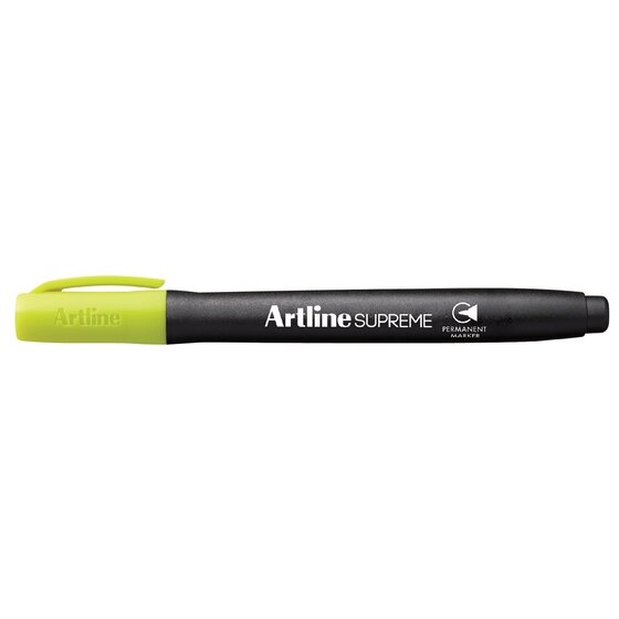 Artline Supreme Permanent Marker – Bluish Yellow | Antimicrobial Grip | Paper & Board