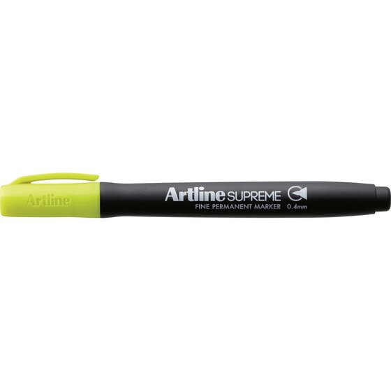 Artline Supreme Permanent Marker – 0.4mm Fine Nib, Blue Yellow | Antimicrobial Grip