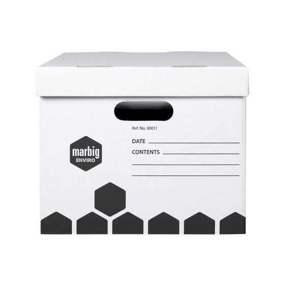Marbig Quickfold Archive Box with Lid – Fast-Assemble Document Storage for Home & Office