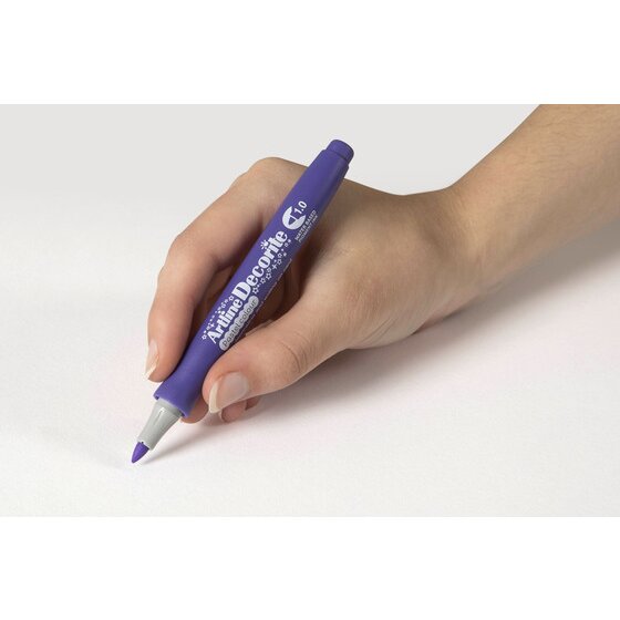 Artline Decorite Pastel 1.0 Marker – Purple | Opaque Ink for Glass, Metal, Card & Plastic