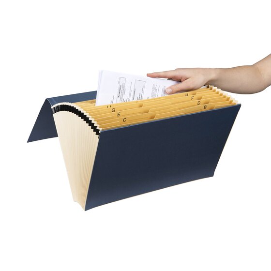Marbig Expanding File – Foolscap, A–Z Pockets, Dark Grey