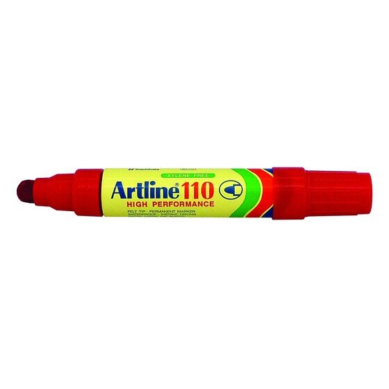 Artline 110 Permanent Marker – 4mm Bullet Nib, Red