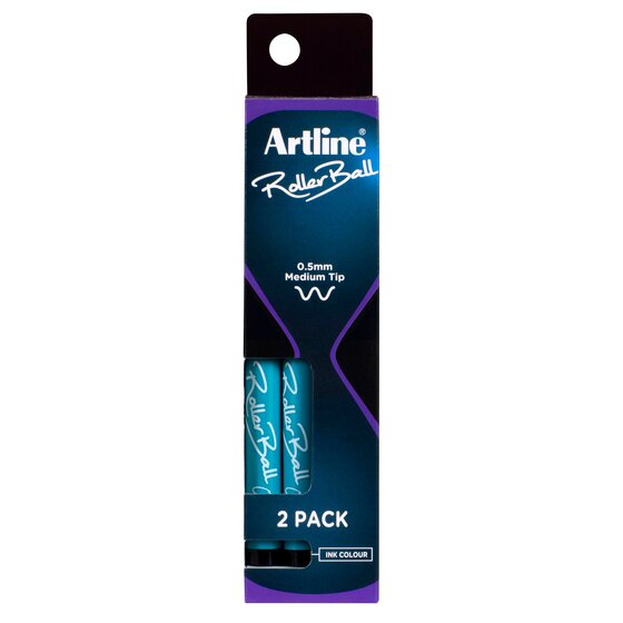 Artline Rollerball Pen 0.5mm Tip – Multi-Pack (Black, Blue Black, Blue, Red)