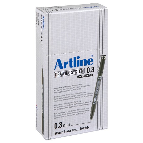 Artline 233 Drawing System Pen – 0.3mm Tip, Black