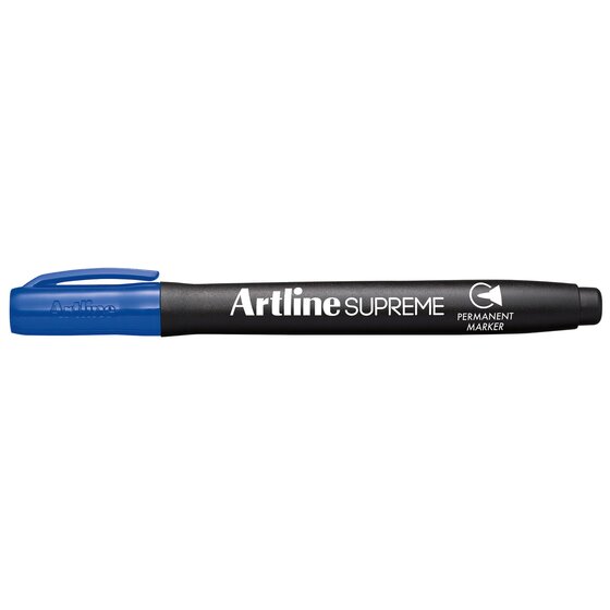 Artline Supreme Permanent Marker – Blue | Antimicrobial Surface | Lasting Lines on Paper & Board