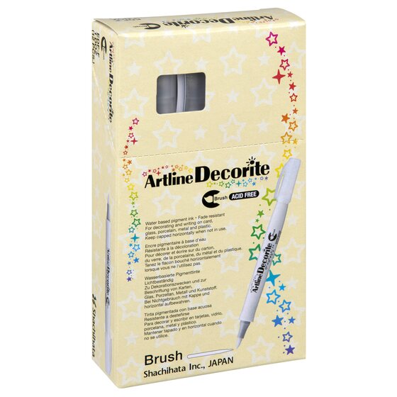 Artline Decorite Standard Brush Marker – White