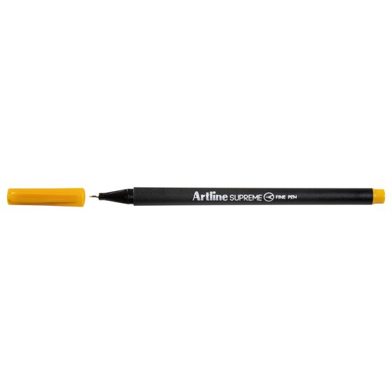 Artline Supreme Fineliner Pen 0.4mm Chrome Yellow – Water-Based Ink, No Bleed-Through