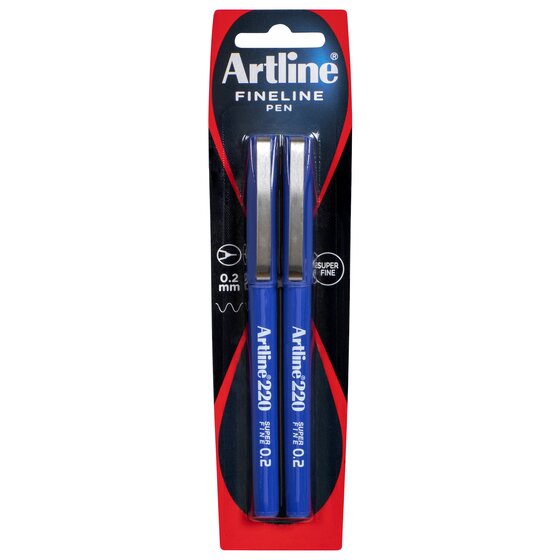Artline 220 Fineliner Pen – 0.2mm Blue | Precision Stencils, Lettering & Detail Work