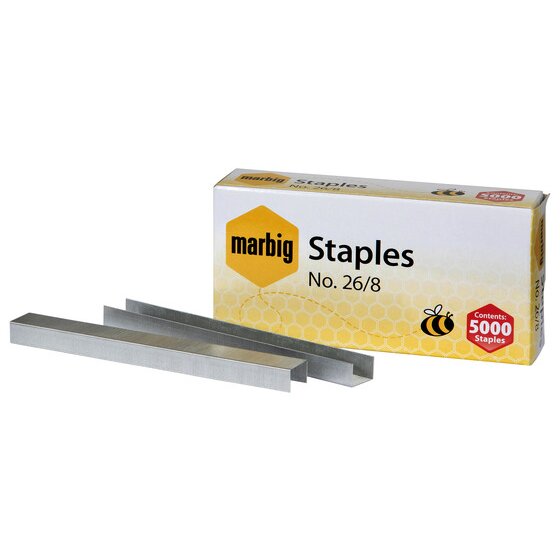 MARBIG Staples 26/8mm – Box of 5000