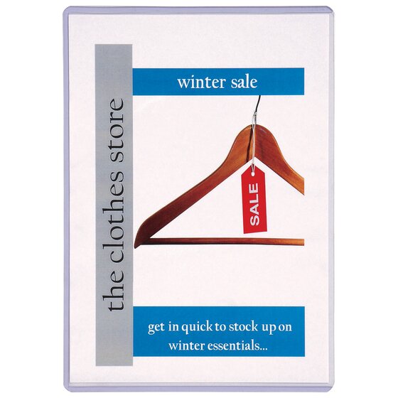 MARBIG A5 PVC Document Protector – Crystal-Clear Page Sleeve for Menus, Certificates & Displays