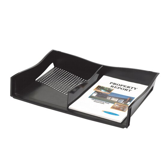 MARBIG Enviro A3 Document Tray with Divider – Stackable Storage for Plans & Files