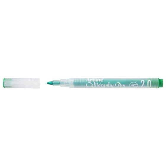 Artline Calligraphy Pen 2.0mm – Pastel Green | Water-Based Pigment Ink
