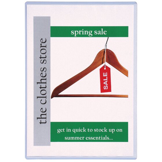 Marbig PVC Document Protector A4 | Clear Sheet for Menus & Certificates
