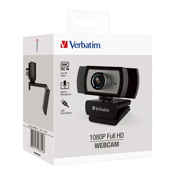 VERBATIM 1080P FULL HD WEBCAM BLACK/SILVER
