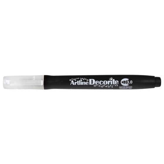 Artline Decorite Standard 3.0 Marker – Black | Opaque Ink for Glass, Metal & Plastic