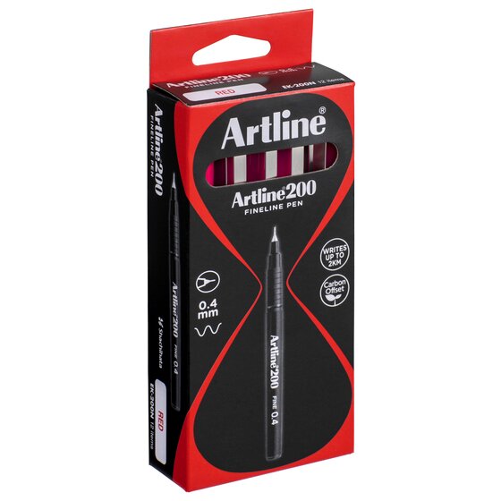 Artline 200 Fineliner Pen 0.4mm – Pink | Instant-Dry, Blur-Proof Ink for Office & School