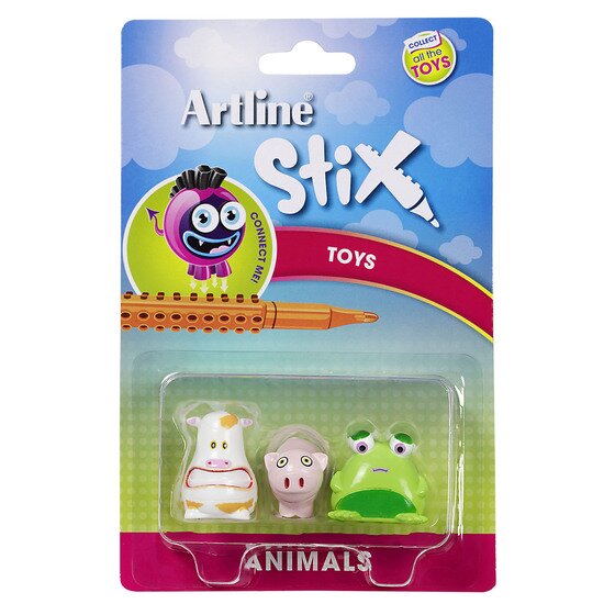 Artline STIX Toys 3-Pack – Animal Colouring Markers for Kids