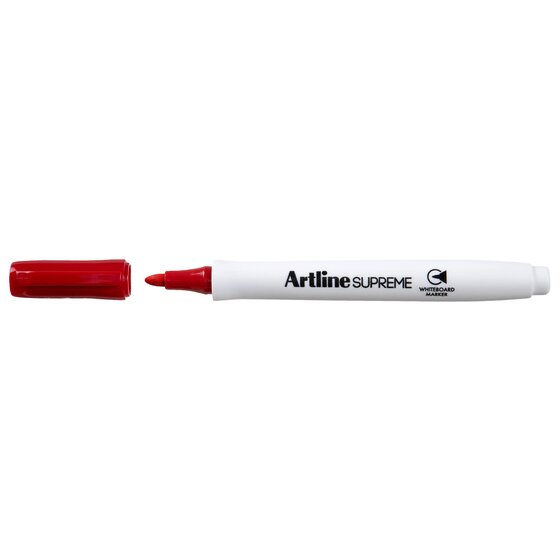 Artline Supreme Whiteboard Marker – Red | Antimicrobial, Smooth Grip