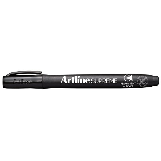 Artline Supreme Permanent Marker – Black | Antimicrobial | Smooth Grip