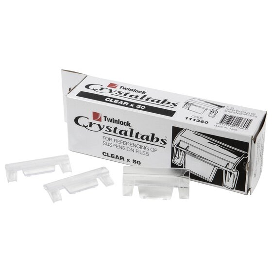 Crystalfile Clear Tabs – Pack of 50 for Suspension Filing Systems
