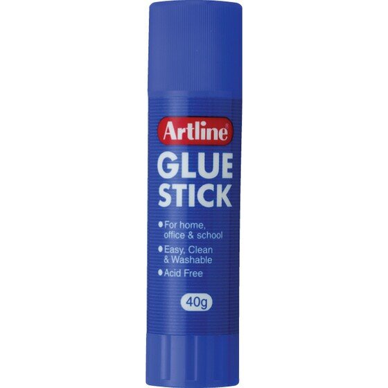 Artline Glue Stick 40g – 12-Pack Display | Clean, Washable Adhesive for School & Office