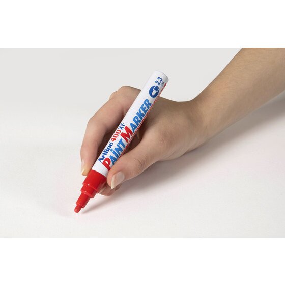 ARTLINE 400 PERMANENT PAINT MARKER 2.3MM BULLET RED