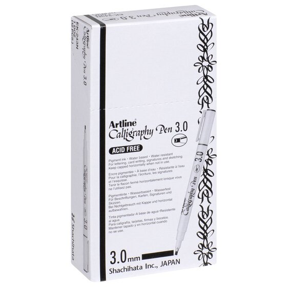 Artline 243 Calligraphy Pen – 3mm Nib, Black
