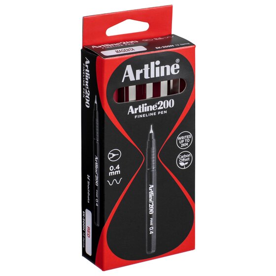 Artline 200 Fineliner Pen 0.4mm – Magenta