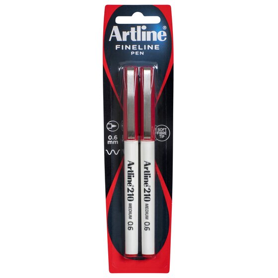 Artline 210 Fineliner Pen – Red
