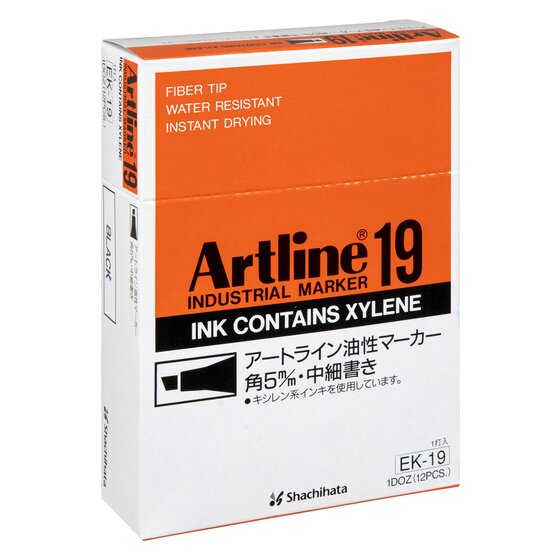 ARTLINE 19 INDUSTRIAL PERMANENT MARKER 5MM CHISEL NIB BLACK