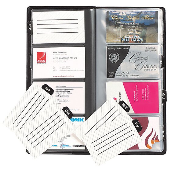 MARBIG Indexed Business Card Holder – 96 Card Capacity