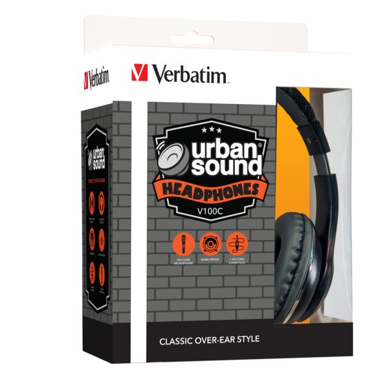 Verbatim Stereo Headphone Classic – Black – Over-Ear
