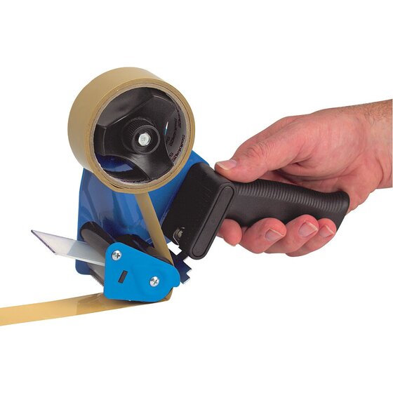 MARBIG Packaging Tape Dispenser – Refillable, Black & Blue
