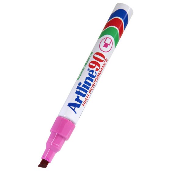 Artline 90 Permanent Marker – 5mm Chisel Nib – Pink