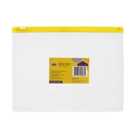 Marbig Clear A5 Case – 235 x 185mm, Assorted Colours