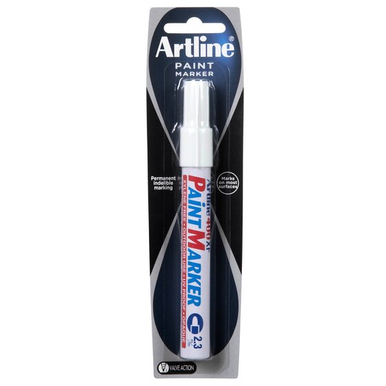 ARTLINE 400 Permanent Paint Marker 2.3mm Bullet Tip – White