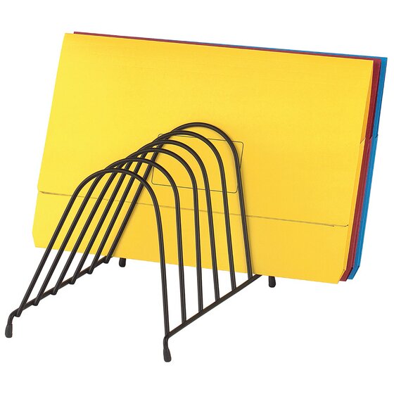 Marbig Step File Wire Open Organiser – Angled, Black