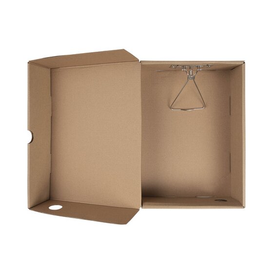 Marbig Enviro Box File – A4, 80mm Spine, Kraft, Spring Clip