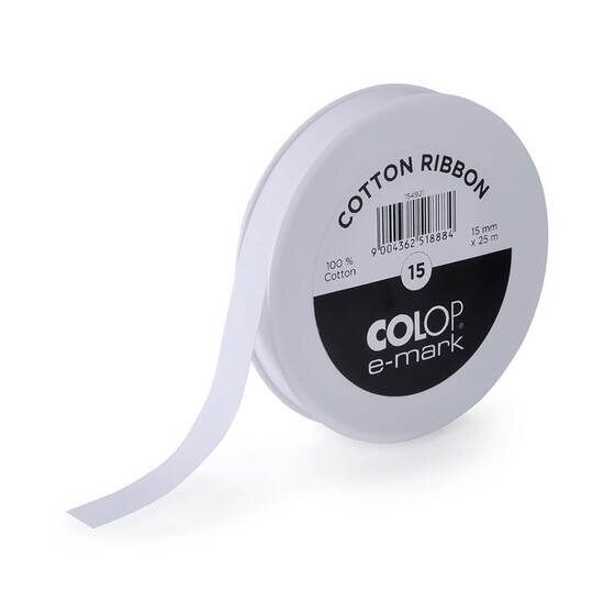 COLOP E-Mark Replacement Ribbon – White Ink, 15mm x 25mm