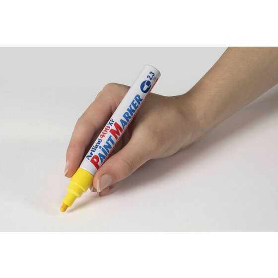 Artline 400 Permanent Paint Marker – 2.3mm Bullet Tip, Yellow