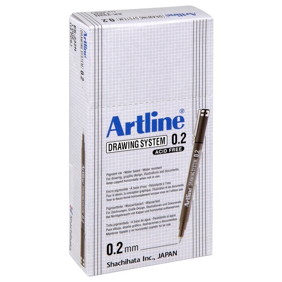 Artline 232 Drawing System Pen – 0.2mm Tip, Black