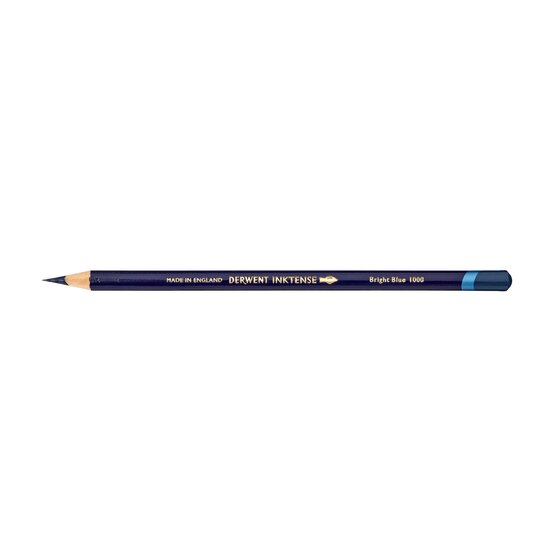 Derwent Inktense Pencil – Bright Blue 1000 | Water-Soluble Art Pencil for Paper, Fabric, Wood & Ceramic