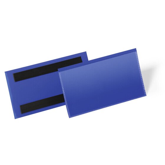 Durable Magnetic Document Pouch 81.5 x 163mm – Pack of 50 (Blue)