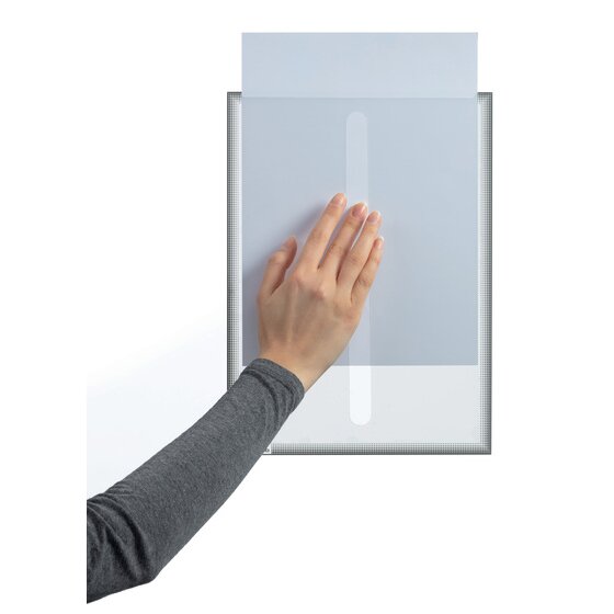 Durable Duraframe Static Cling Info Frame – A4 Grey, Pack of 5