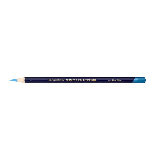 Derwent Inktense Pencil – Iris Blue 0900 | Water-Soluble Art Pencil for Paper, Fabric, Wood & Ceramic