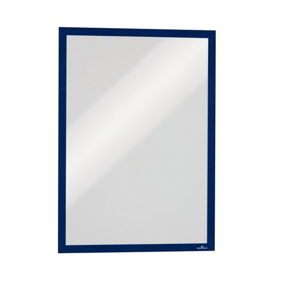 Durable Duraframe A3 Sign Holder – Navy – Pack of 2 – Self-Adhesive Magnetic Frame